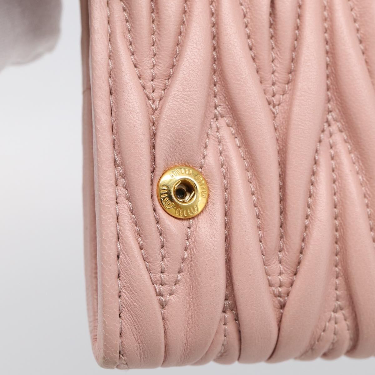 Miu Miu Matelasse Leather, Pink, Leather, Wallet