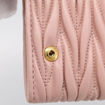Miu Miu Matelasse Leather, Pink, Leather, Wallet