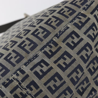 Fendi Zucchino Mamma Baguette Canvas, Navy, Canvas, Shoulder Bag