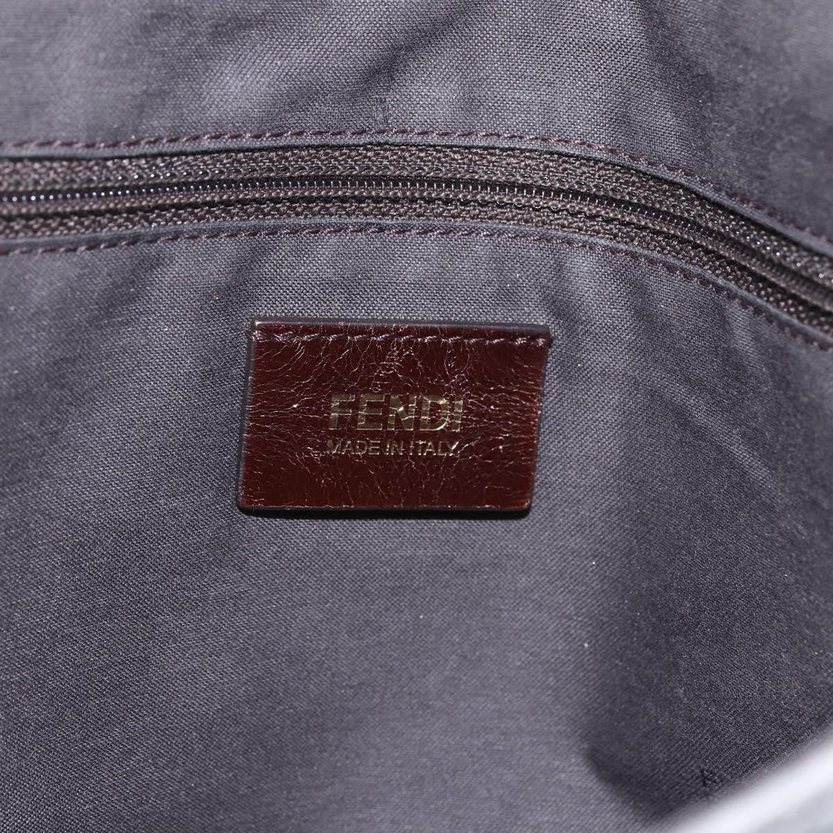 Fendi Shoulder Leather, Gray, Leather, Shoulder Bag