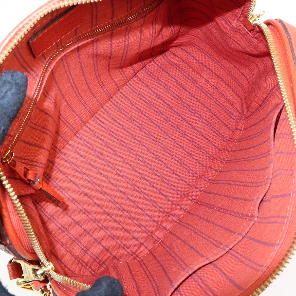 Louis Vuitton Speedy Bandouliere Monogram Empreinte Leather, Orange, Leather, Handbag