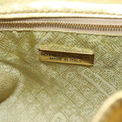 Bottega Veneta Backpack Leather with Intrecciato, Gold, Leather, Backpack