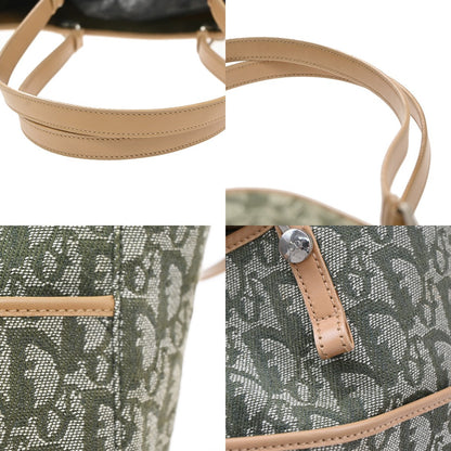 Christian Dior Vintage Open Pocket Diorissimo Canvas, Green, Canvas, Tote Bag