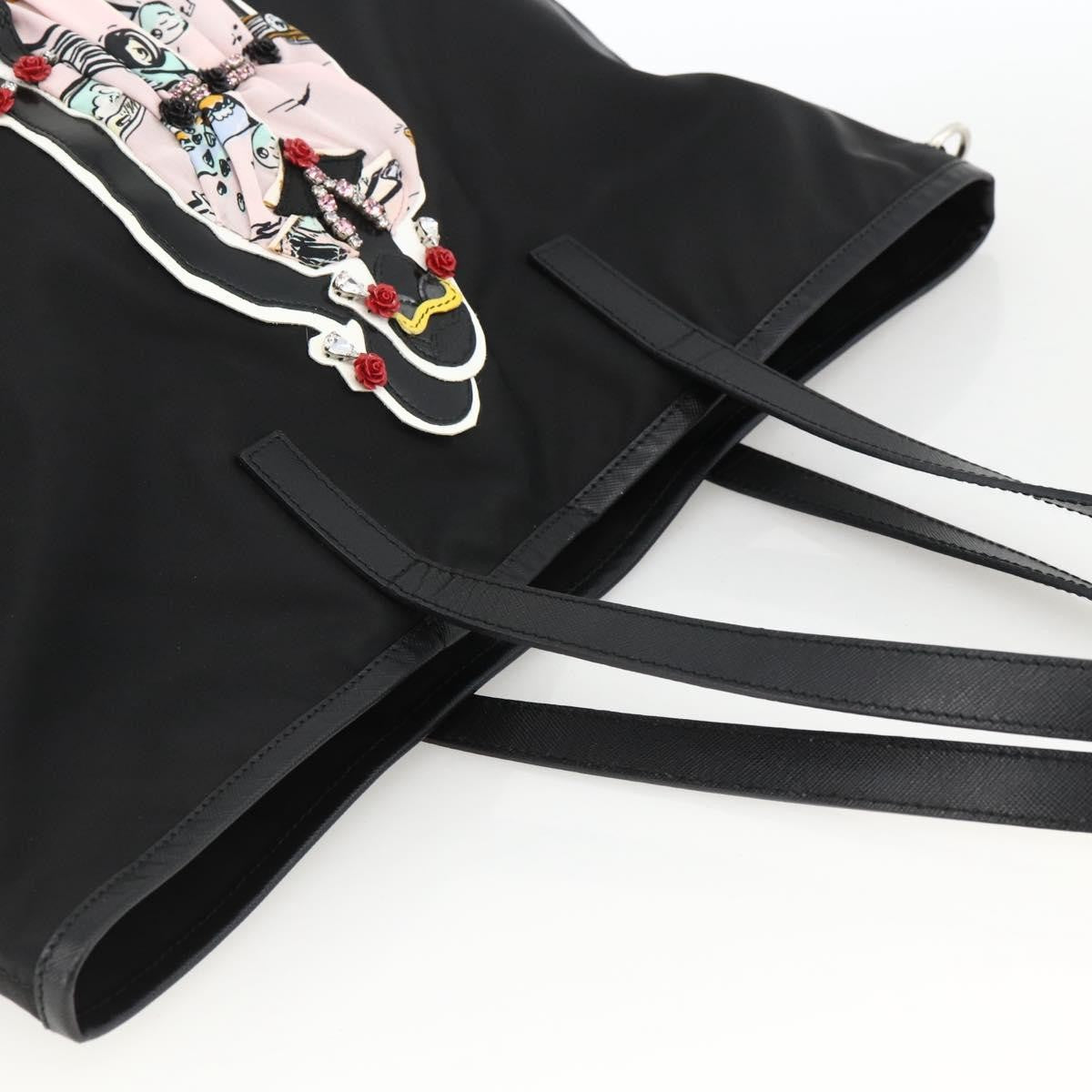 Prada Zip Tote Tessuto, Black, Nylon, Tote Bag