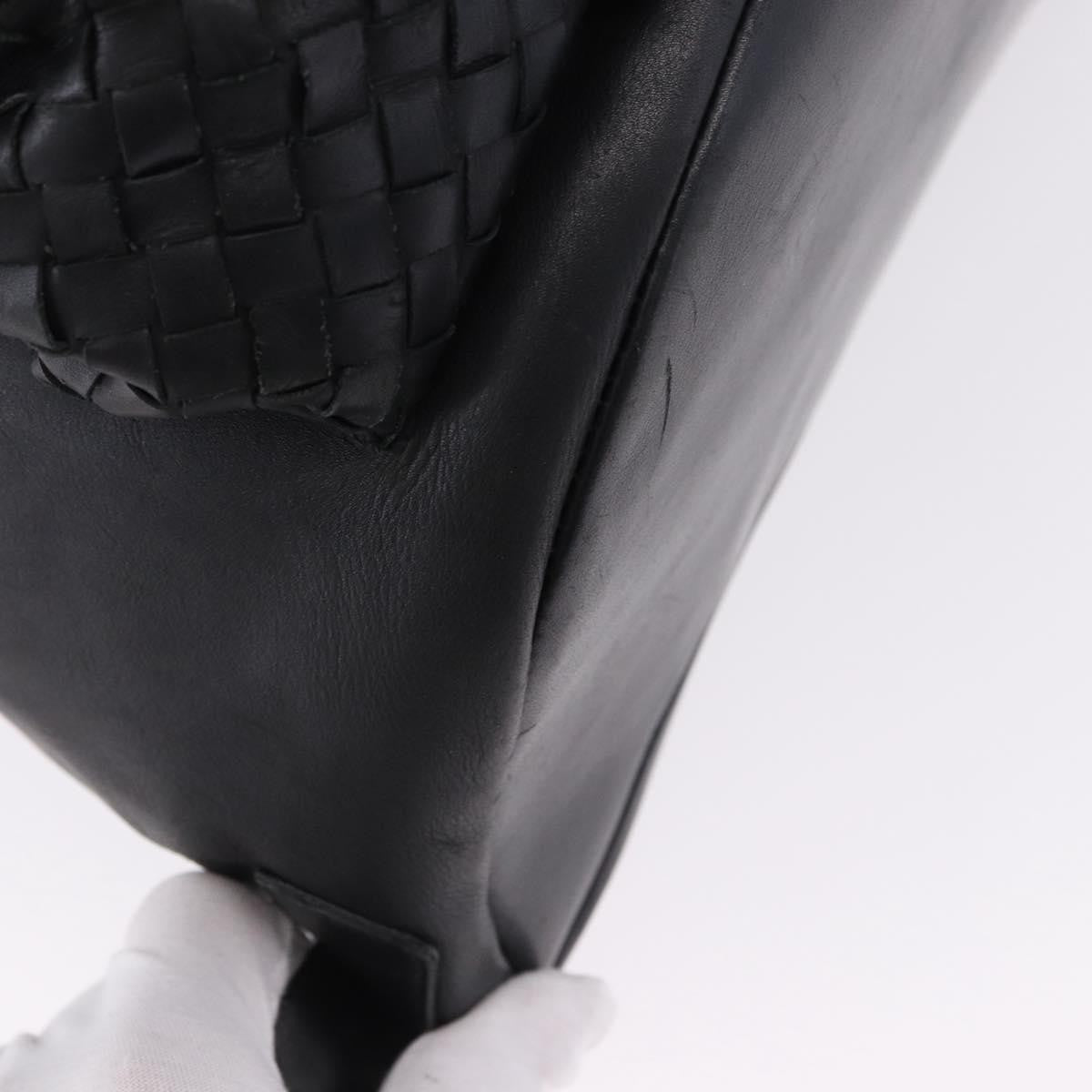 Bottega Veneta Intrecciato Leather, Black, Leather, Backpack