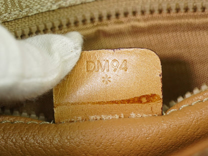 Celine Vintage Macadam Canvas and Leather, Beige, Canvas, Shoulder Bag