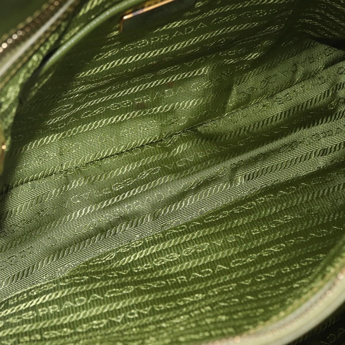Prada Promenade Saffiano Leather, Green, Leather, Handbag