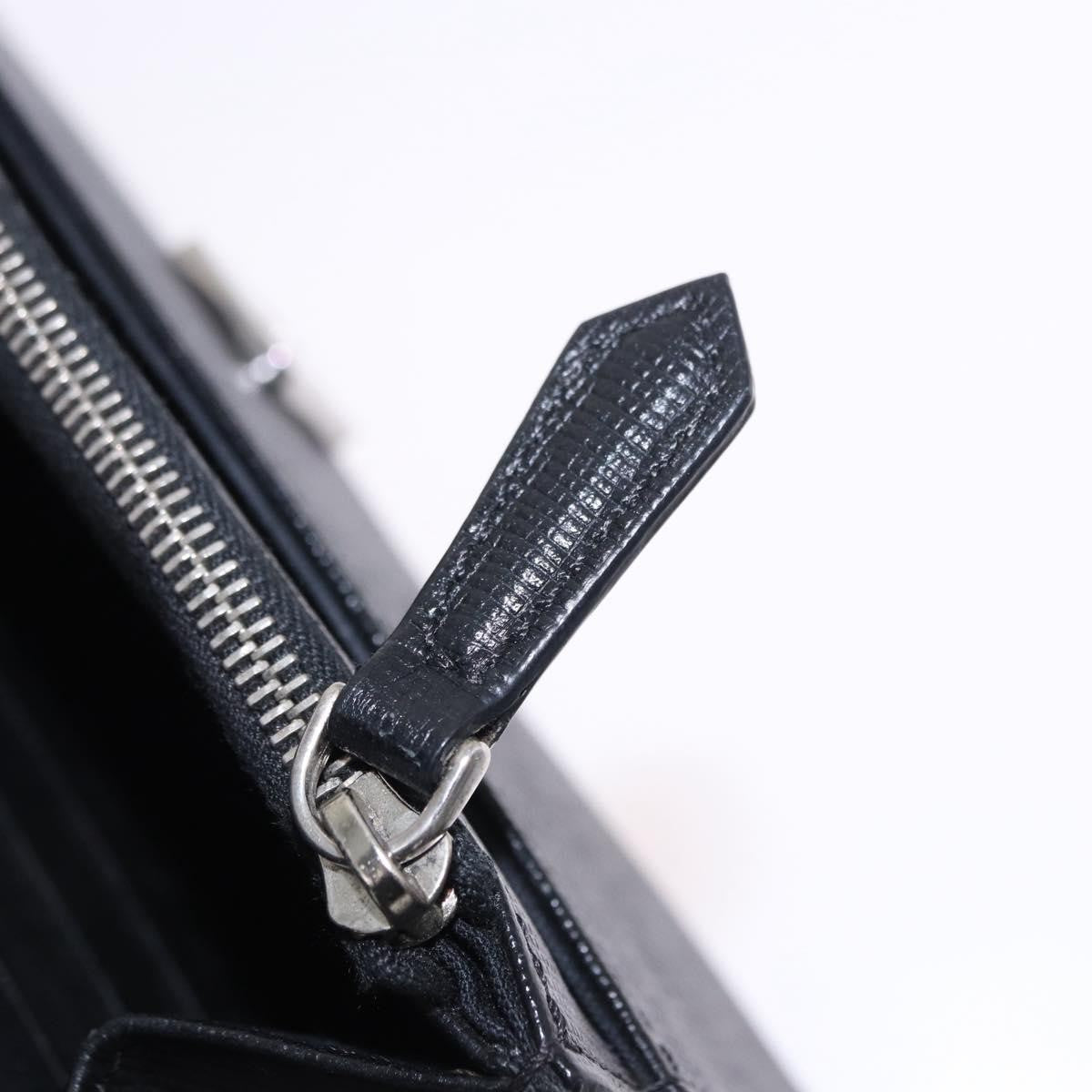 Fendi Karlito Wallet on Chain Studded Saffiano Leather, Black, Leather, Crossbody Bag