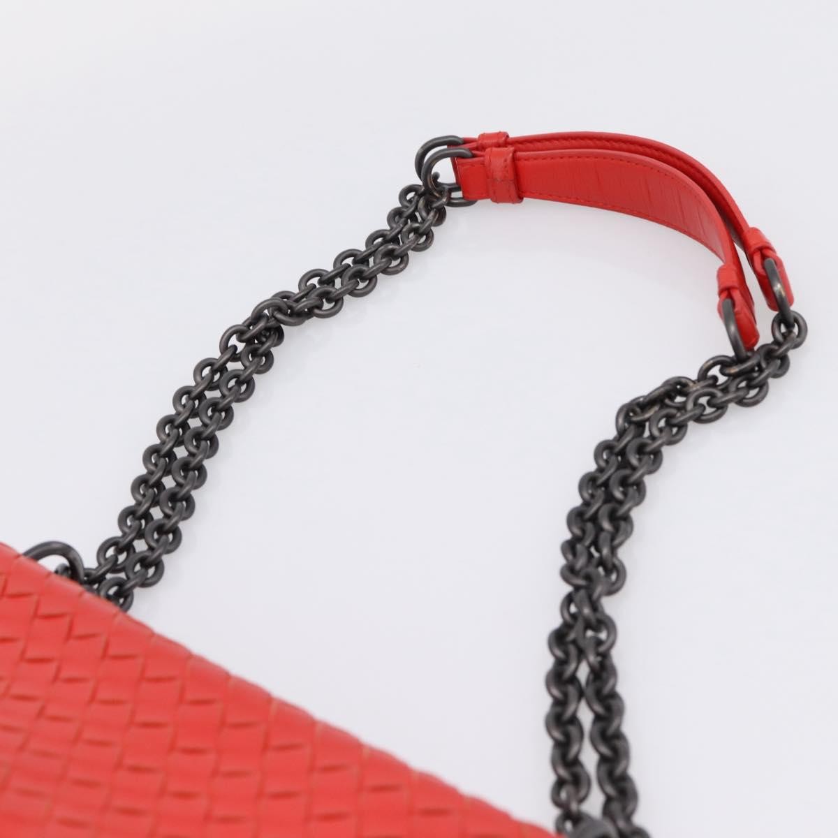 Bottega Veneta Olimpia Intrecciato Nappa, Red, Leather, Shoulder Bag
