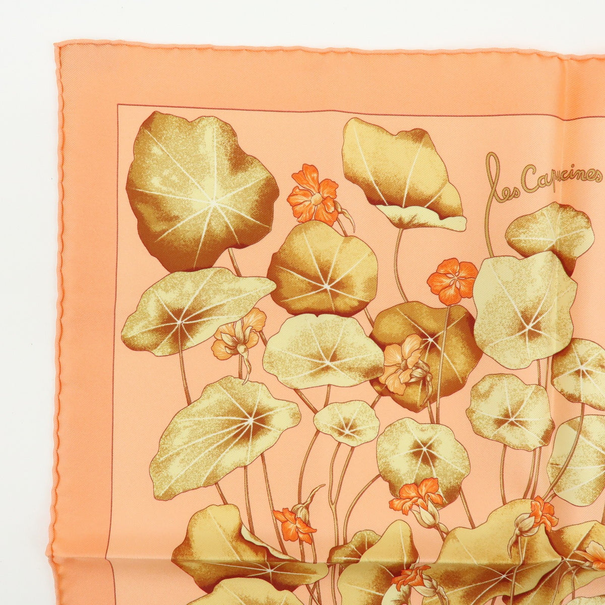 Hermes Carré 45 Les Capucines 100% Silk, Multicolour, Silk, Scarf