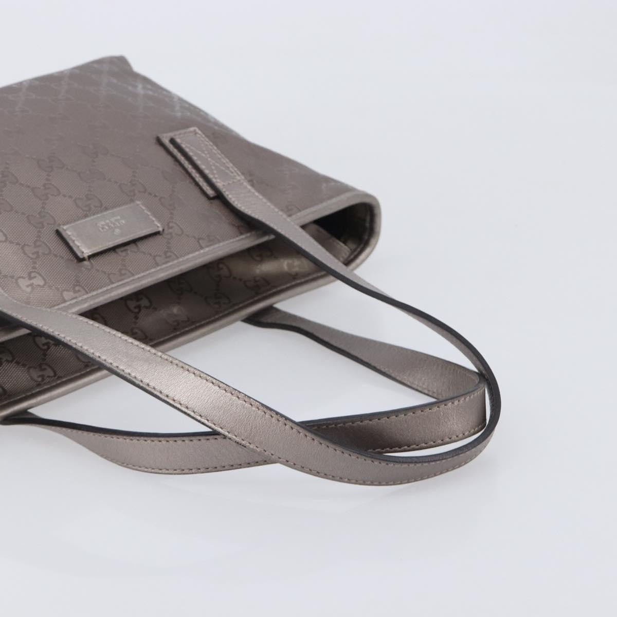 Gucci Tote GG Imprime, Silver, Canvas, Tote Bag