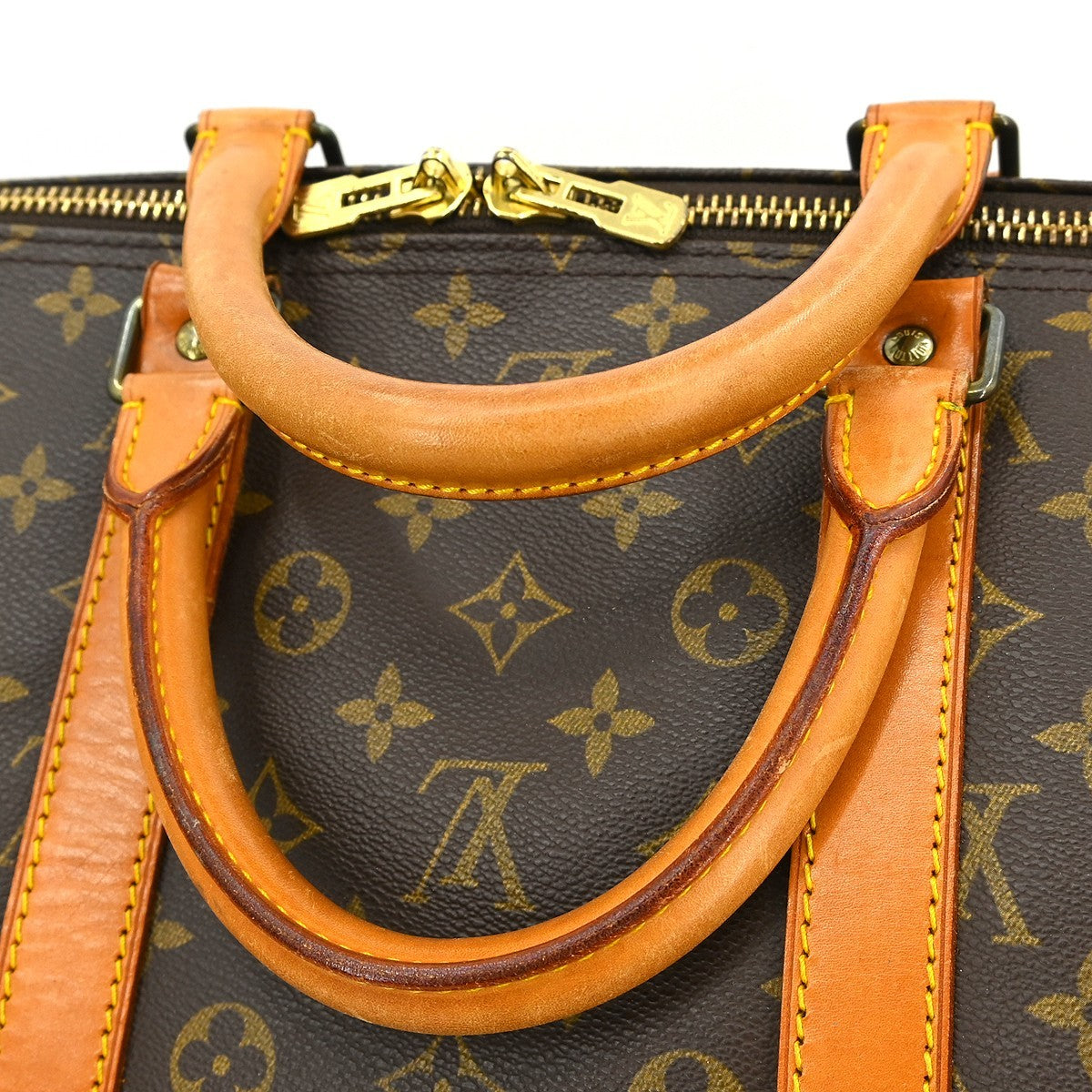 Louis Vuitton Keepall Monogram, Brown, Canvas, Travel Bag
