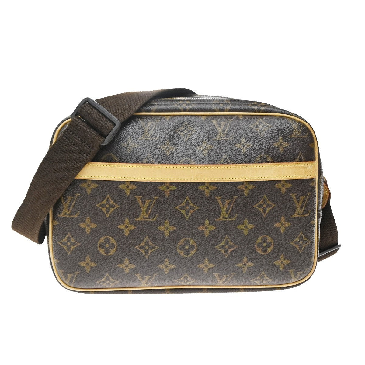 Louis Vuitton Reporter Monogram Canvas, Brown, Canvas, Shoulder Bag