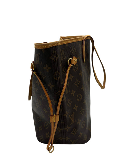 Louis Vuitton Neverfull Monogram, Brown, Canvas, Tote Bag