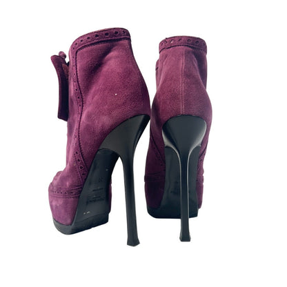 YVES SAINT LAURENT Lace Up Stiletto Boots