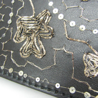 Christian Dior J'Adior Flap Embellished Leather, Black, Leather, Handbag
