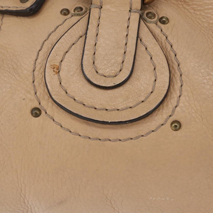 Chloe Paddington Lock Leather, Beige, Leather, Handbag