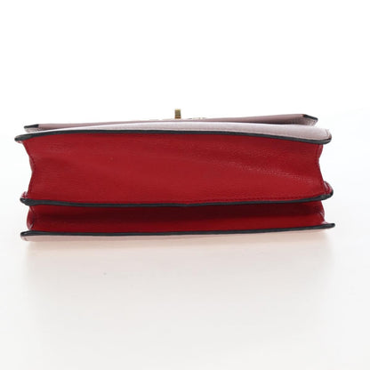 Miu Miu Logo Flap Leather, Pink, Leather, Crossbody Bag