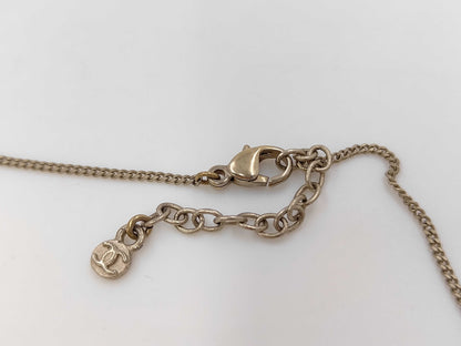 Chanel CC No. 5 Pendant Necklace Metal with Resin, Gold, Gold, Necklace