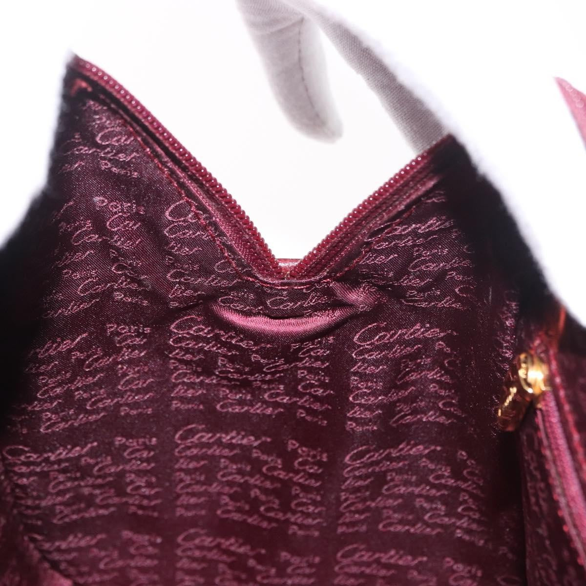 Cartier Must Line Leather, Burgundy, Leather, Handbag
