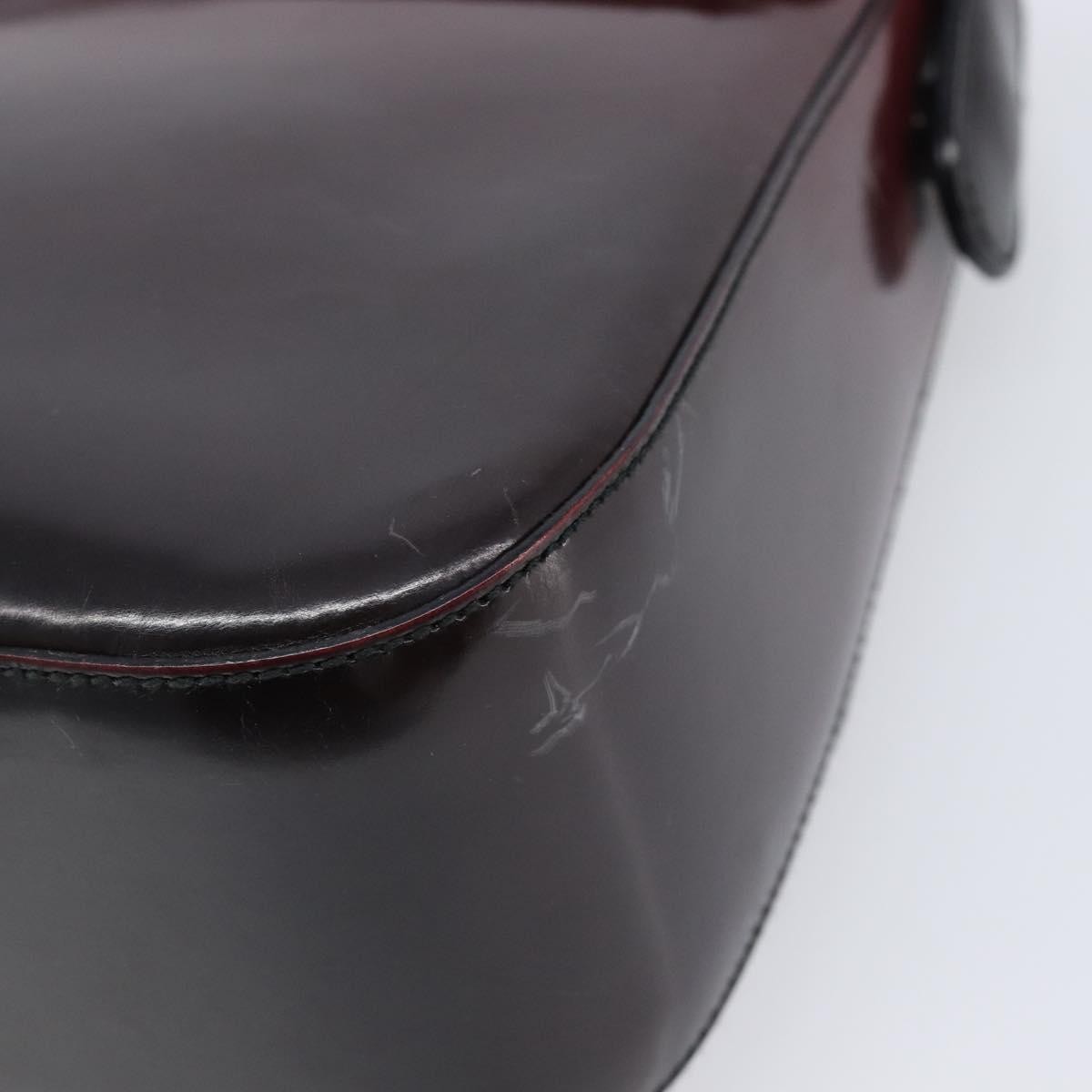 Prada Shoulder Leather, Burgundy, Patent Leather, Shoulder Bag
