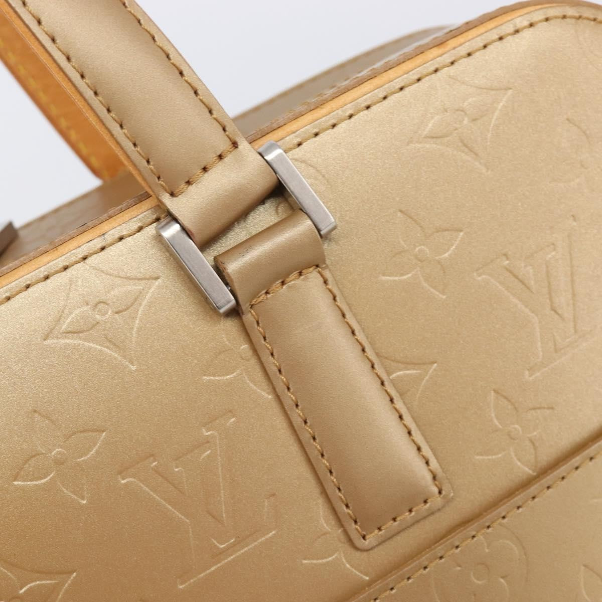 Louis Vuitton Mat Malden Monogram Vernis, Beige, Canvas, Handbag
