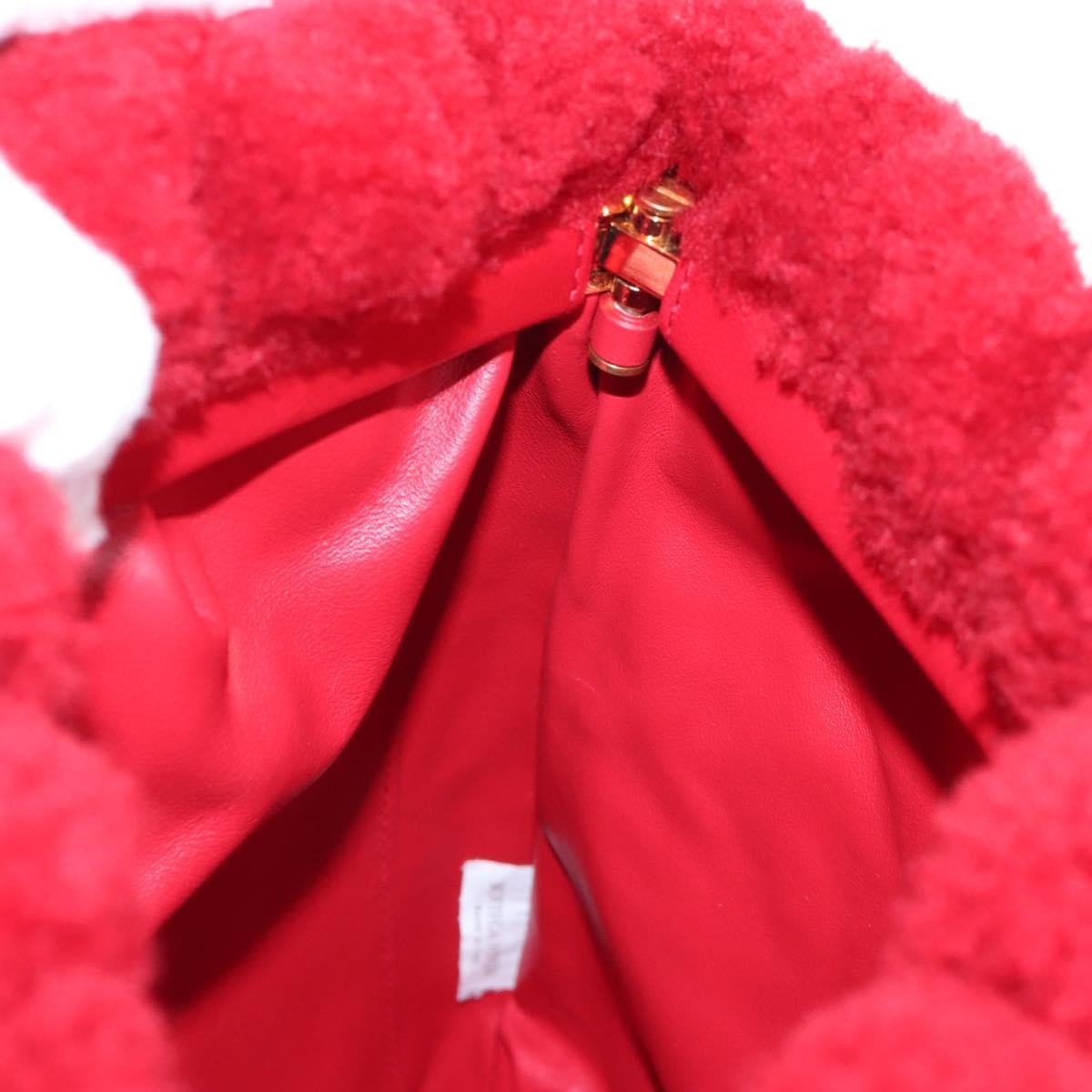 Bottega Veneta The Fringe Leather, Red, Textile, Clutch