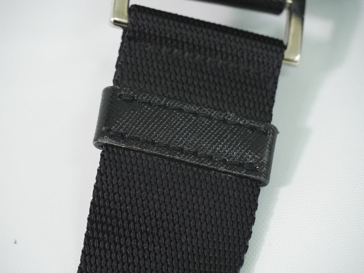 Prada Front Pocket Messenger Quilted Tessuto, Black, Nylon, Shoulder Bag