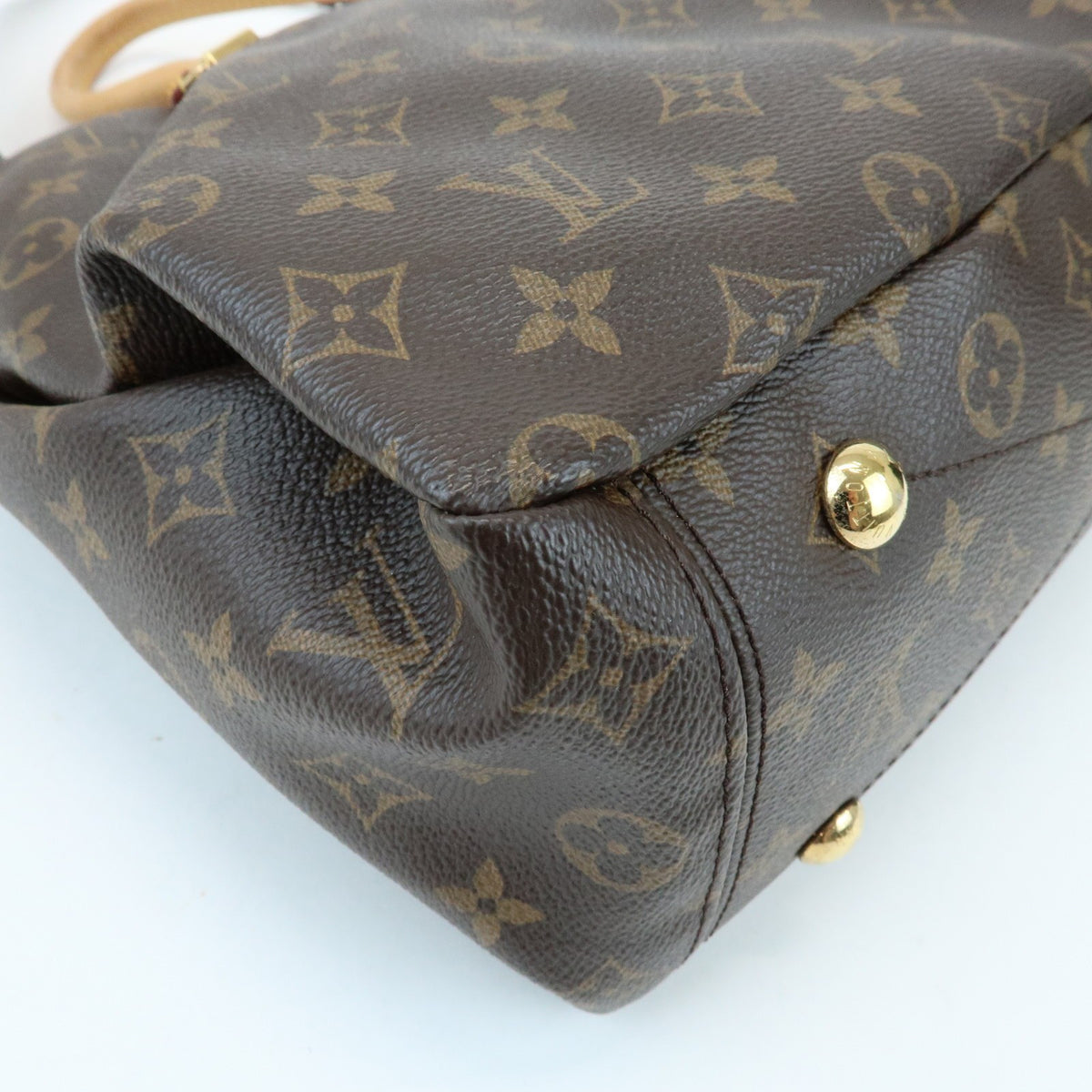 Louis Vuitton Pallas Monogram Canvas with Leather, Brown, Canvas, Tote Bag