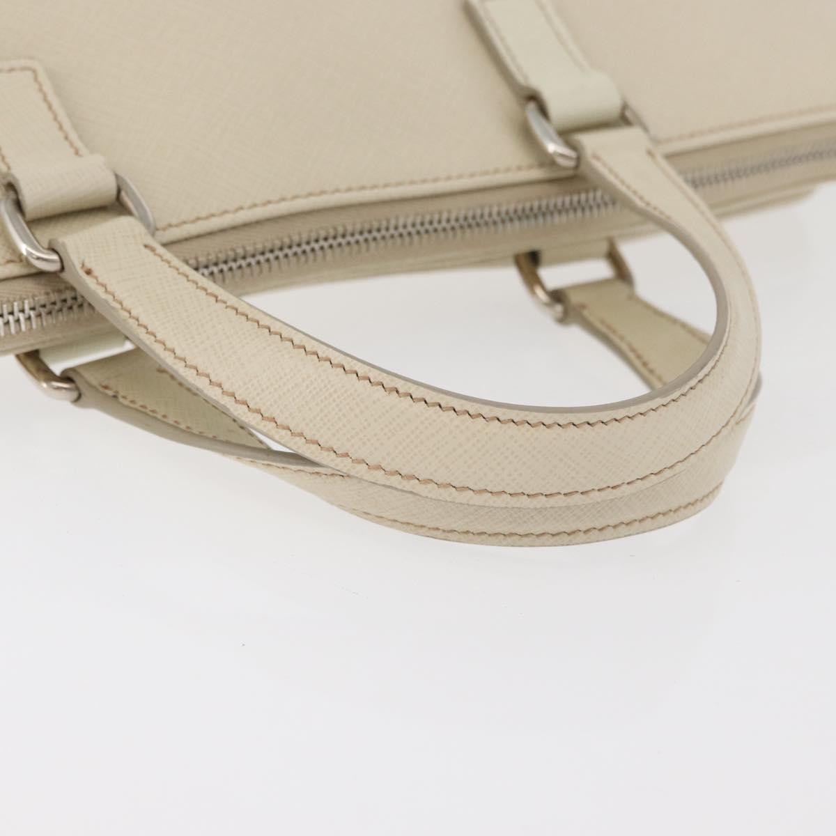 Prada Convertible Travel Saffiano Leather, Beige, Leather, Briefcase