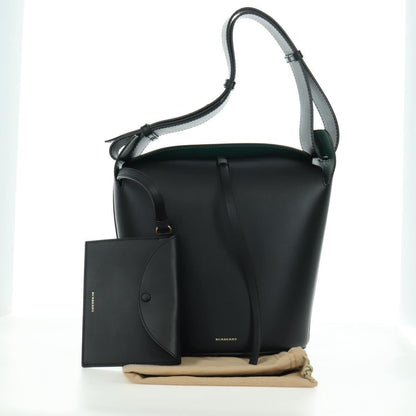 Burberry Supple Bucket Leather, Black, Leather, Handbag