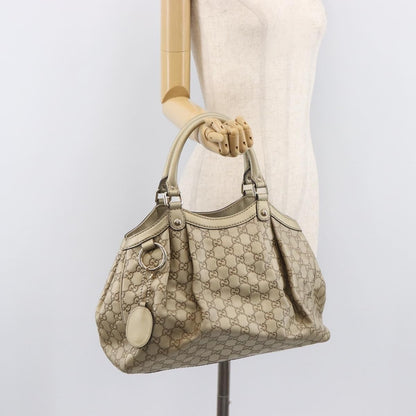 Gucci Sukey Guccissima Leather, Gold, Canvas, Tote Bag