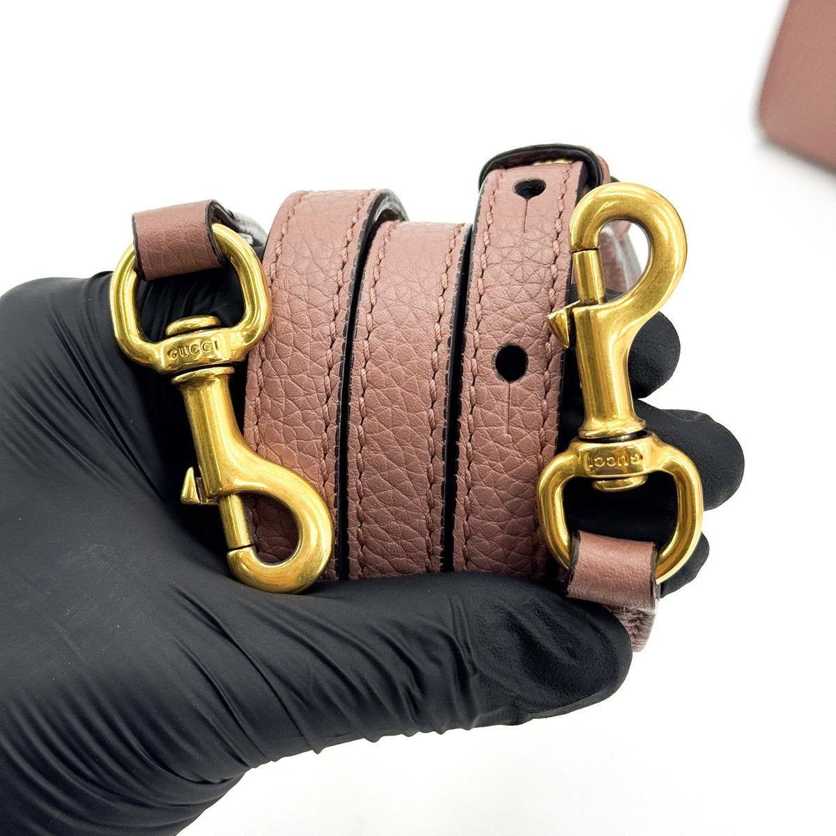 Gucci GG Marmont Top Handle Leather, Pink, Leather, Handbag