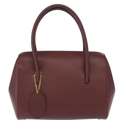 Cartier Must Line Leather, Burgundy, Leather, Handbag