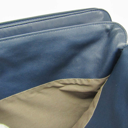 Bottega Veneta Intrecciato Leather, Navy, Leather, Briefcase