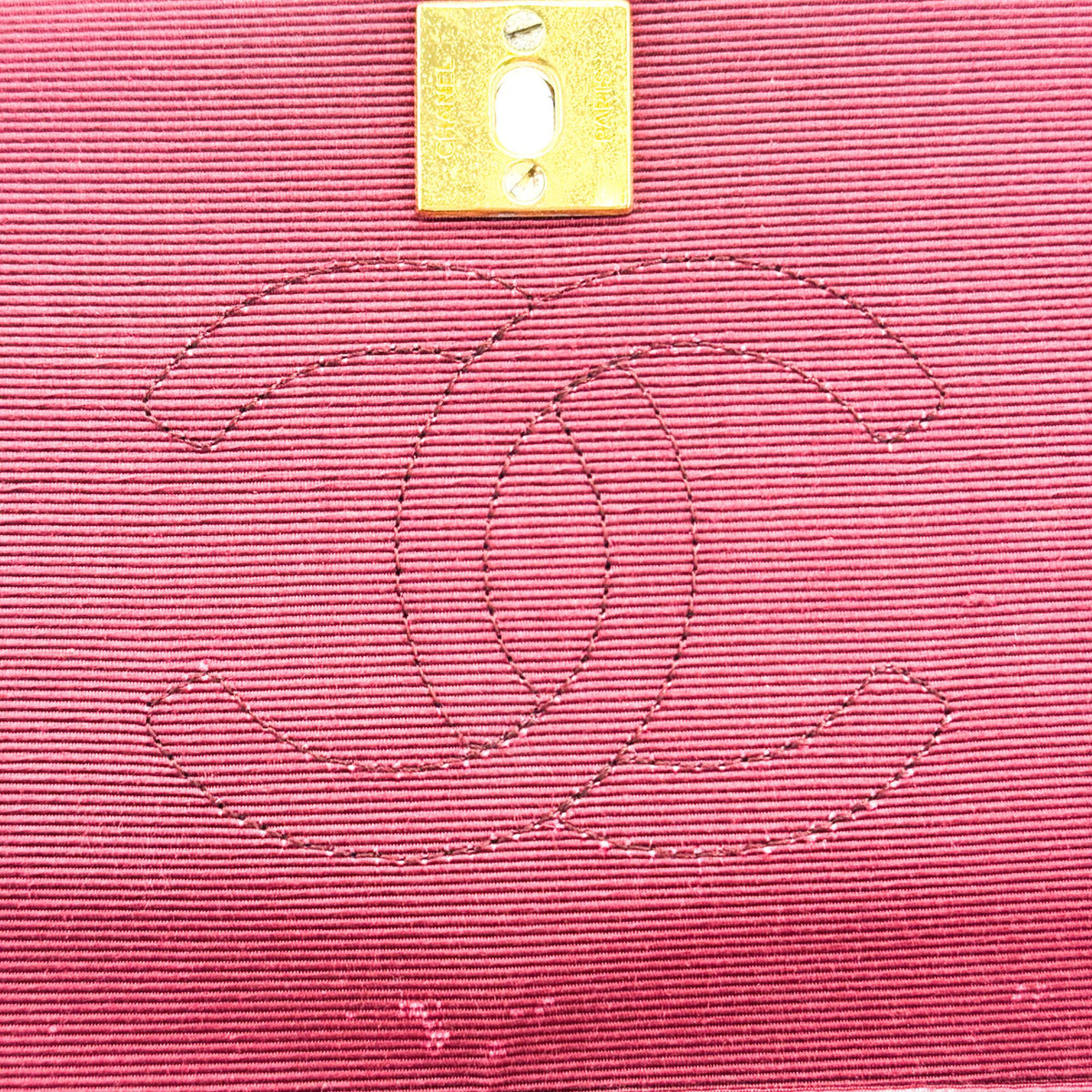 Chanel CC Half Moon Clutch Quilted Velvet, Black, Velvet, Clutch