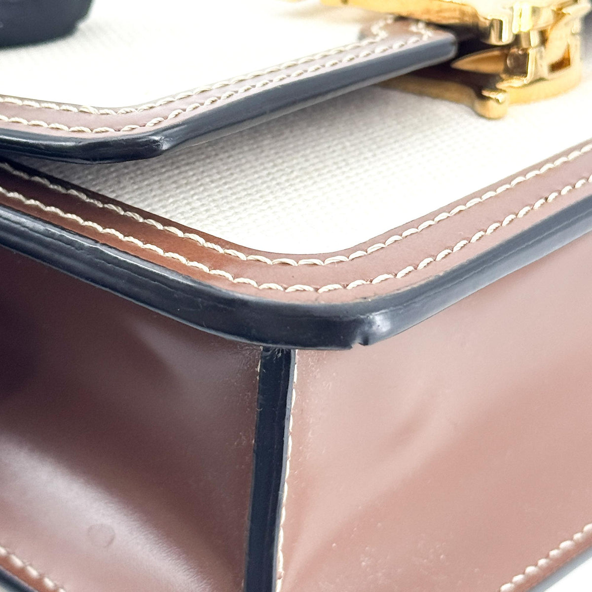 Burberry TB Shoulder Bag Canvas, Brown, Other, Shoulder Bag