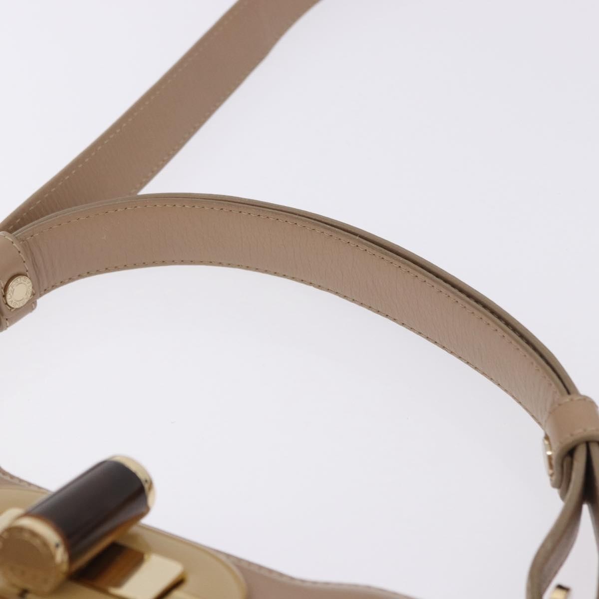 Bvlgari Isabella Rossellini Leather, Beige, Leather, Handbag