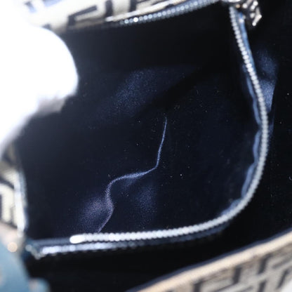 Fendi Zucchino Canvas Mamma Baguette canvas, NAVY, CANVAS, Handbag