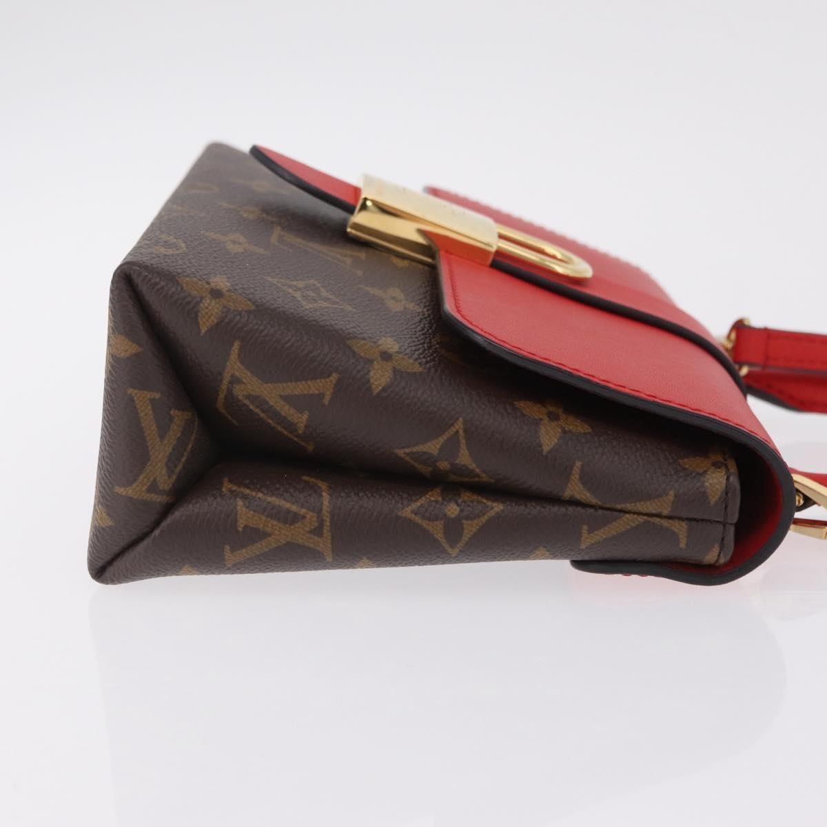 Louis Vuitton Locky Monogram Canvas with Leather, Red, Canvas, Handbag