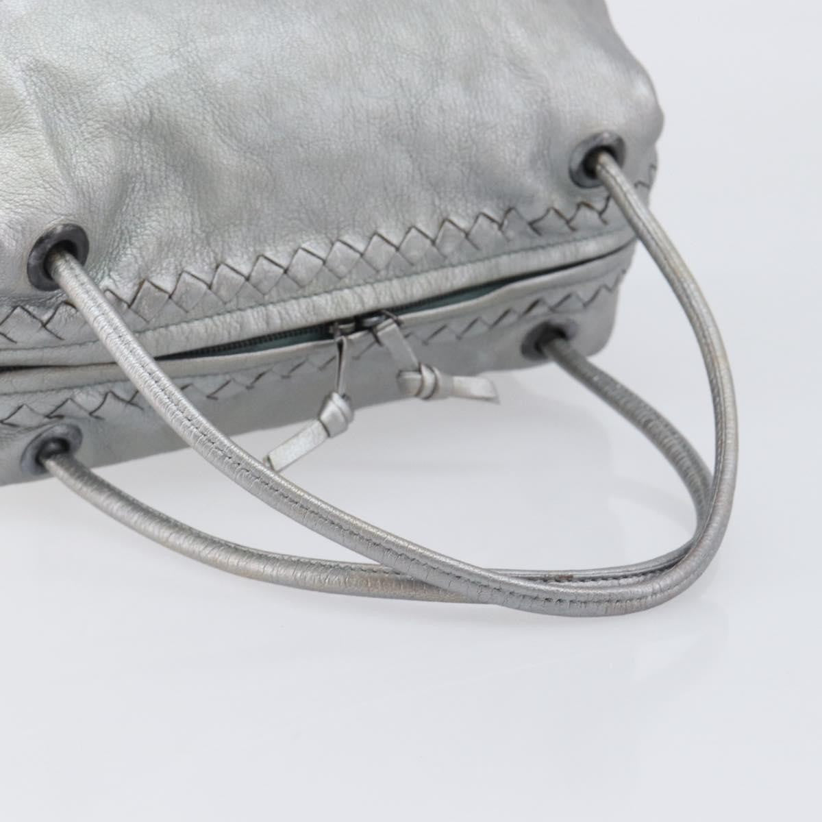 Bottega Veneta Intrecciato Handbag Intrecciato, Silver, Leather, Handbag