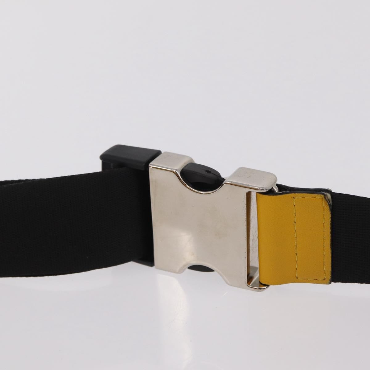 Fendi Zip Waist Zucca Embossed Leather, Yellow, Canvas, Handbag