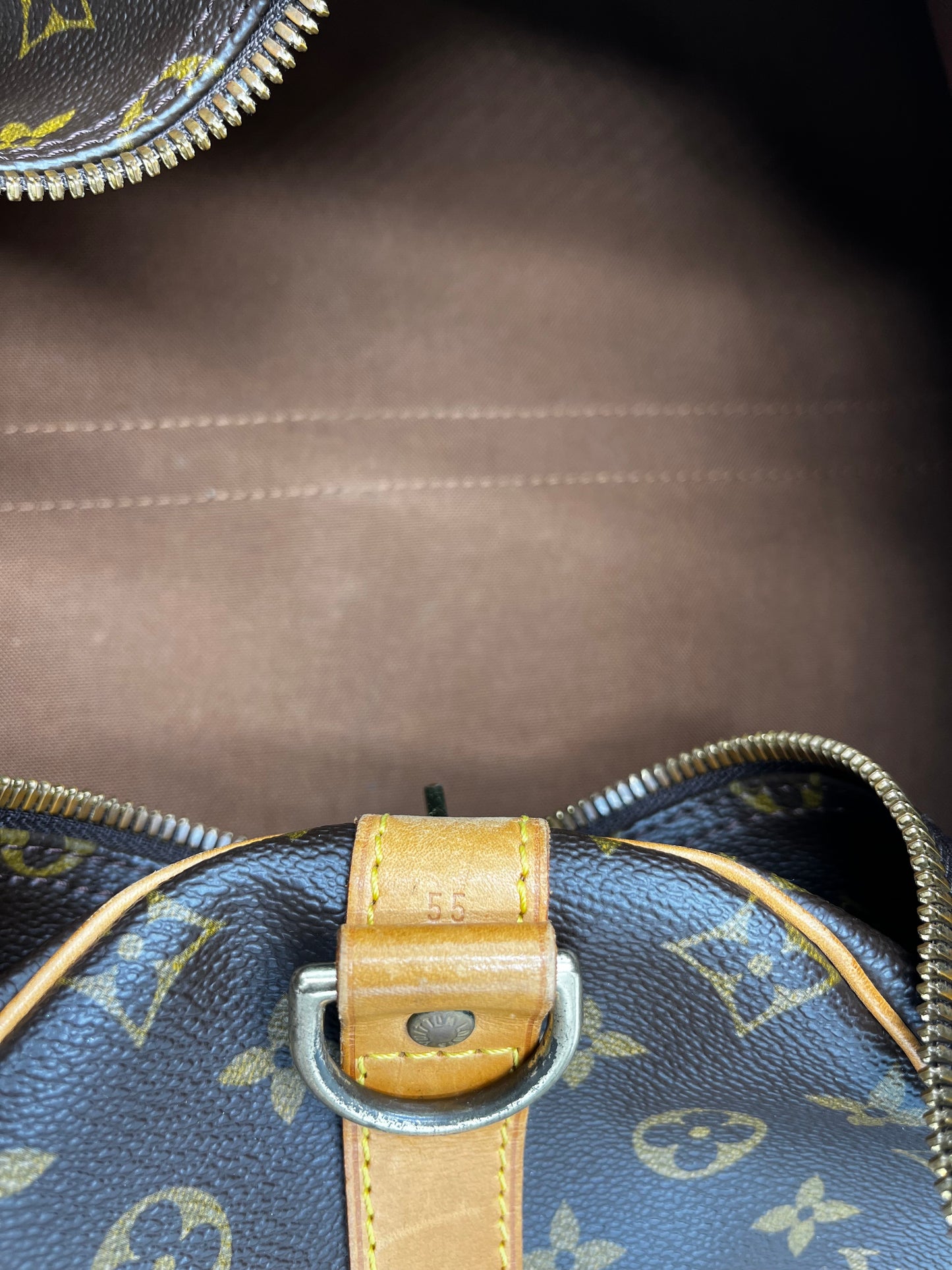 Louis Vuitton Keepall Bandouliere Bag Monogram Canvas, Brown, Canvas, Travel Bag