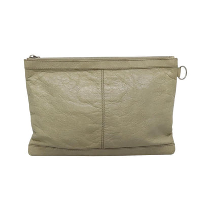 Balenciaga Classic City Clip Leather, Beige, Leather, Clutch