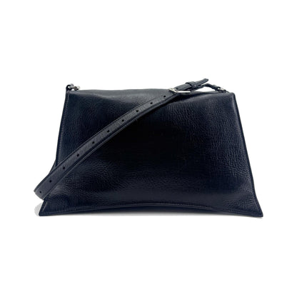 Balenciaga Downtown Soft Hourglass Leather, Black, Leather, Shoulder Bag
