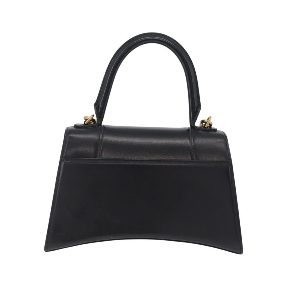 Balenciaga Graffiti Hourglass Top Handle Leather, Black, Leather, Handbag