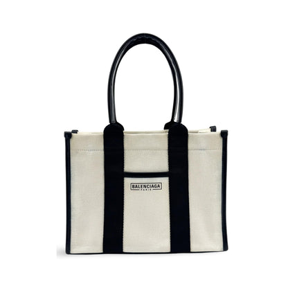 Balenciaga Hardware Canvas, Black, Canvas, Tote Bag