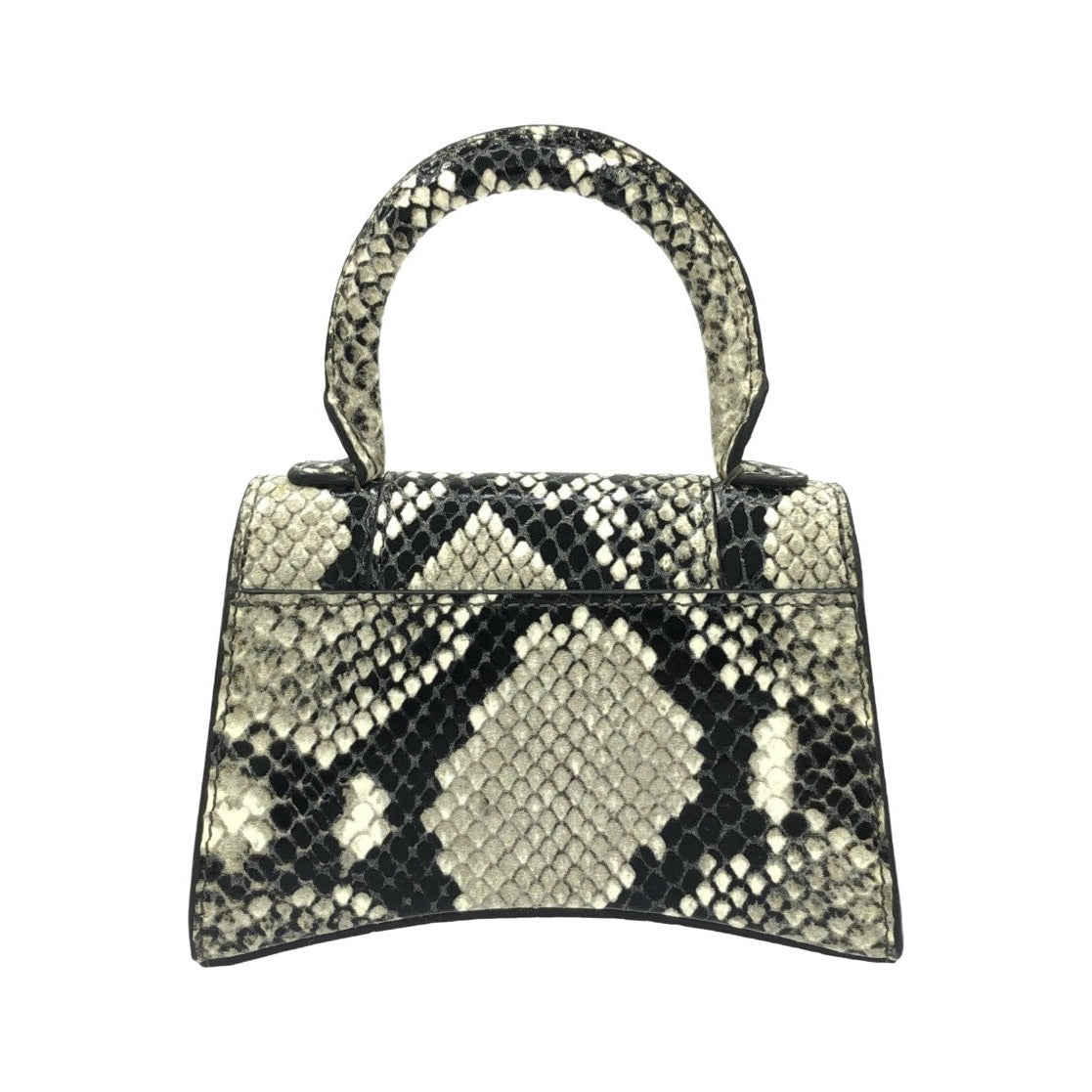 Balenciaga Hourglass Top Handle Leather, Gray, Calfskin, Handbag