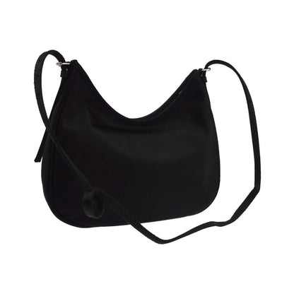 Balenciaga Leopolda Satin, Black, Satin, Shoulder Bag