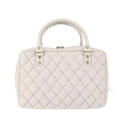 Balenciaga Matelasse Leather, White, Leather, Handbag